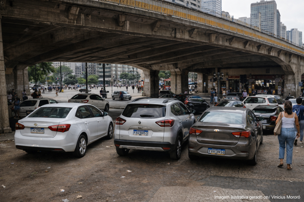 Estacionamento irregular é instalado no Vale do Anhangabaú, no centro de SP estacionamento-irregular-e-instalado-no-vale-do-anhangabau,-no-centro-de-sp