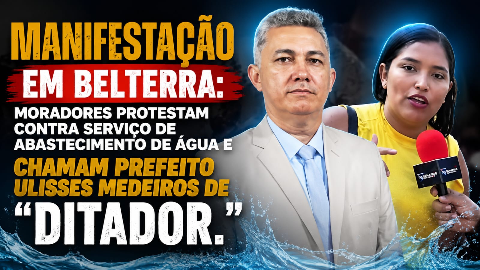 Manifestação em Belterra: moradores protestam contra serviço de abastecimento de água e chamam prefeito Ulisses Medeiros de “ditador.”