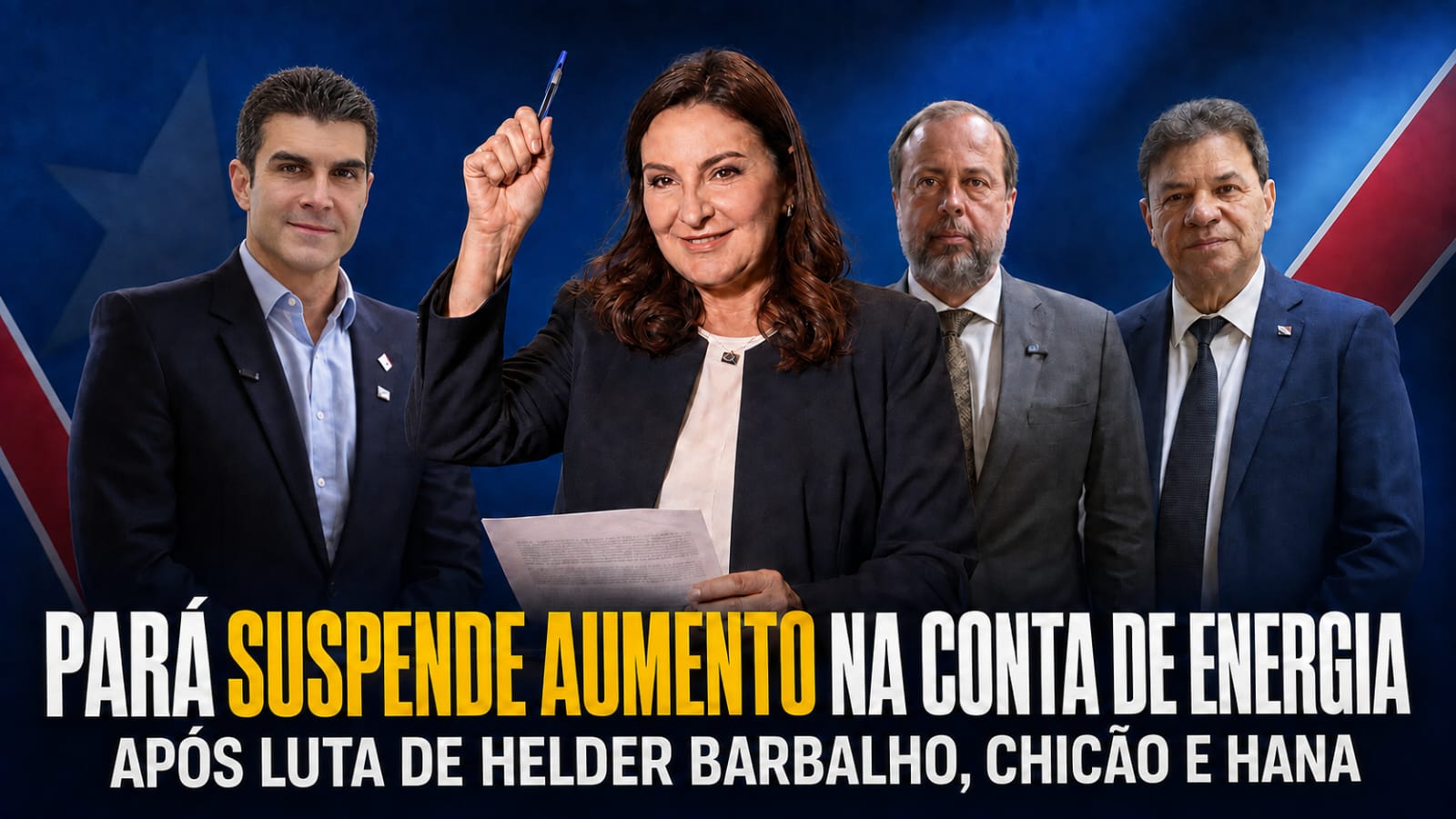 PARÁ SUSPENDE AUMENTO NA CONTA DE ENERGIA APÓS LUTA DE HELDER BARBALHO, CHICÃO E HANA.